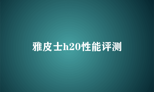 雅皮士h20性能评测