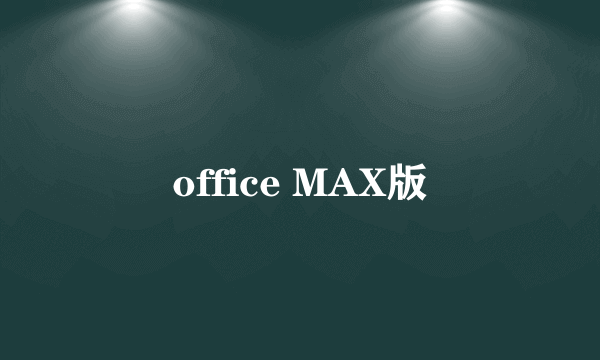 office MAX版