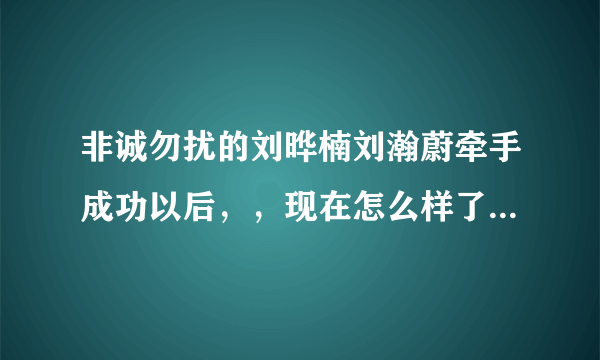 非诚勿扰的刘晔楠刘瀚蔚牵手成功以后，，现在怎么样了 ？分了还是在一起？