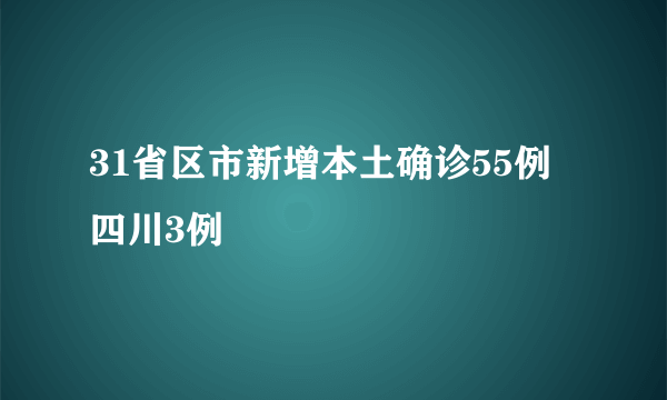 31省区市新增本土确诊55例 四川3例