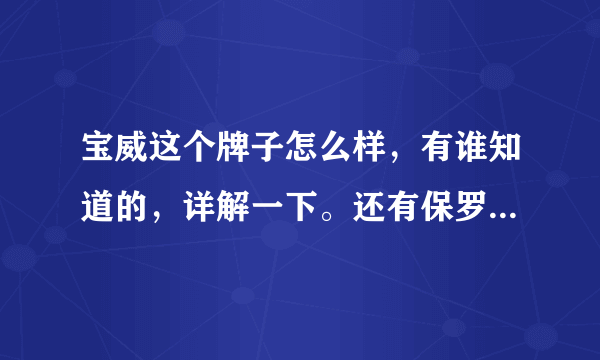 宝威这个牌子怎么样，有谁知道的，详解一下。还有保罗，那个好