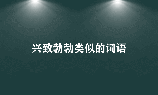 兴致勃勃类似的词语