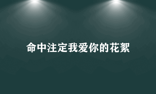 命中注定我爱你的花絮