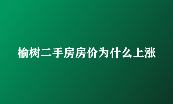 榆树二手房房价为什么上涨