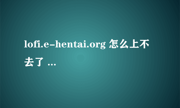 lofi.e-hentai.org 怎么上不去了 前两天还上的 求各位指点