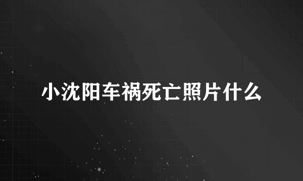 小沈阳车祸死亡照片什么