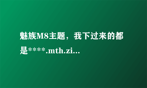 魅族M8主题，我下过来的都是****.mth.zip的压缩文件