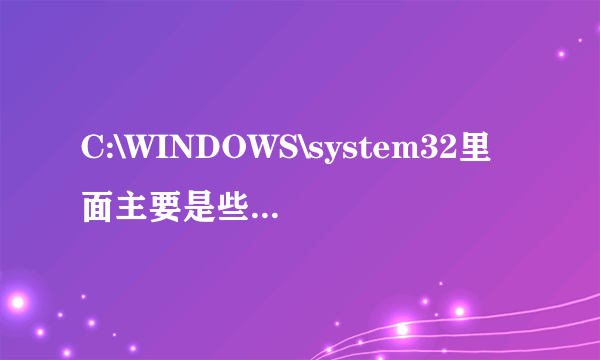 C:\WINDOWS\system32里面主要是些什么文件？