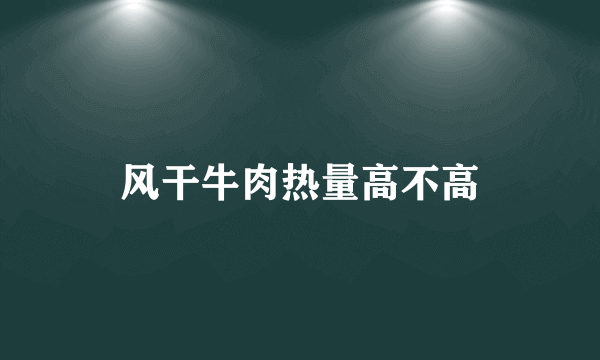 风干牛肉热量高不高