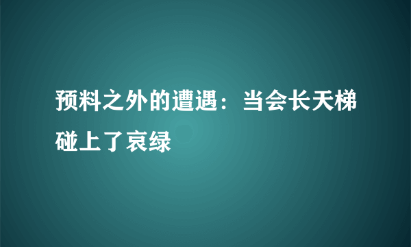 预料之外的遭遇：当会长天梯碰上了哀绿