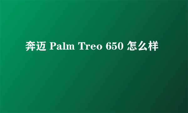 奔迈 Palm Treo 650 怎么样