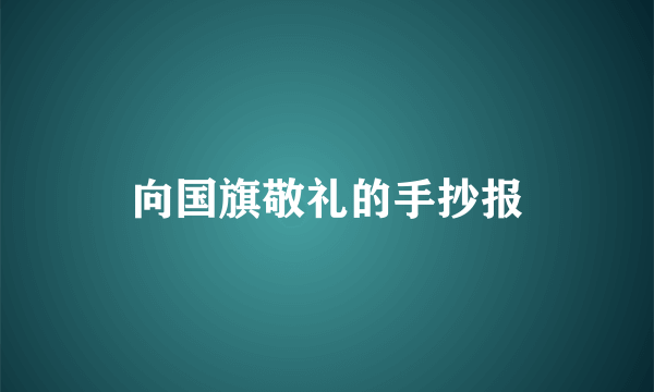 向国旗敬礼的手抄报