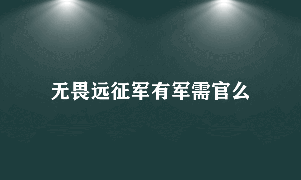 无畏远征军有军需官么