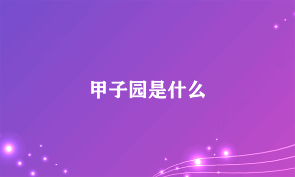 甲子园是什么