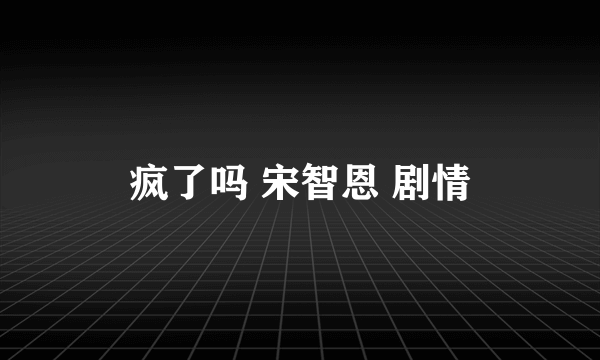 疯了吗 宋智恩 剧情