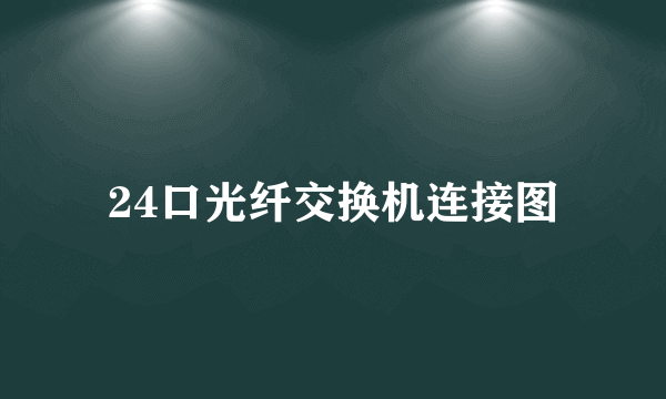 24口光纤交换机连接图