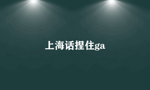 上海话捏住ga