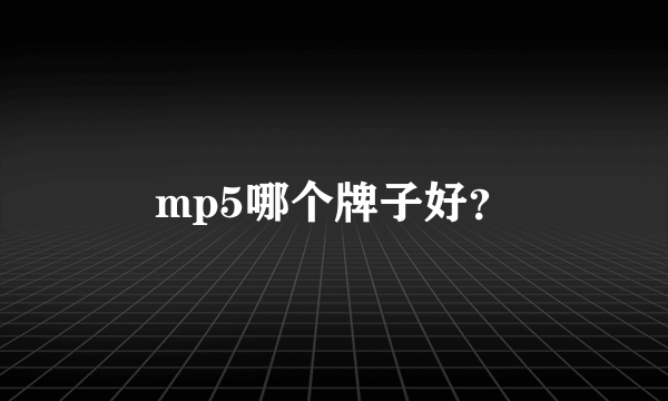 mp5哪个牌子好？