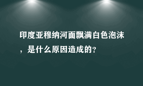 印度亚穆纳河面飘满白色泡沫，是什么原因造成的？