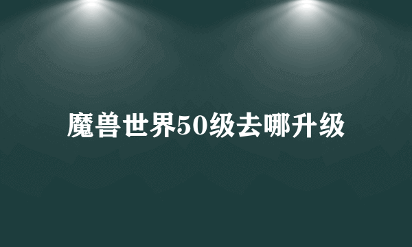 魔兽世界50级去哪升级