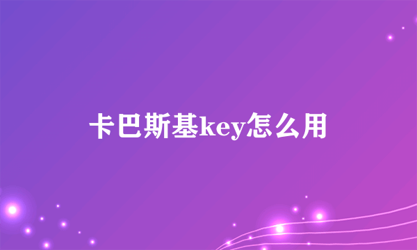 卡巴斯基key怎么用