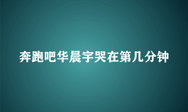 奔跑吧华晨宇哭在第几分钟