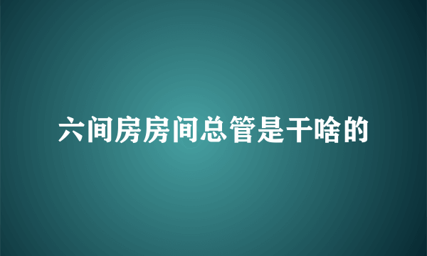 六间房房间总管是干啥的