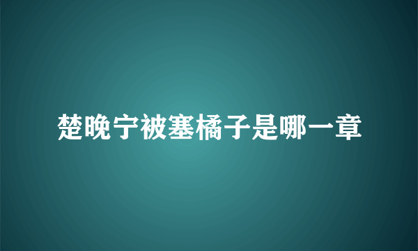 楚晚宁被塞橘子是哪一章