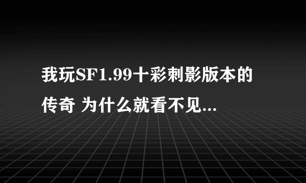 我玩SF1.99十彩刺影版本的传奇 为什么就看不见功能服务这一个NPC 急求