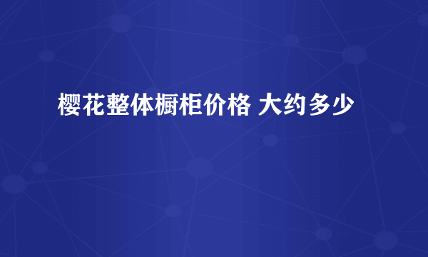 樱花整体橱柜价格 大约多少