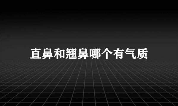 直鼻和翘鼻哪个有气质