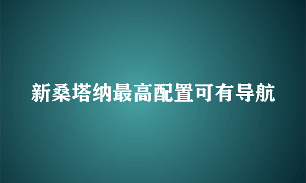 新桑塔纳最高配置可有导航