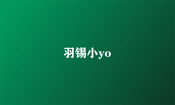 羽锡小yo