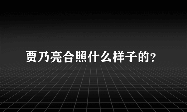 贾乃亮合照什么样子的？