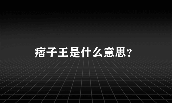 痞子王是什么意思？