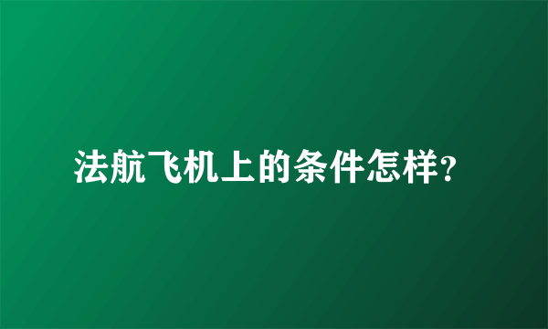 法航飞机上的条件怎样？