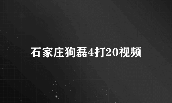 石家庄狗磊4打20视频