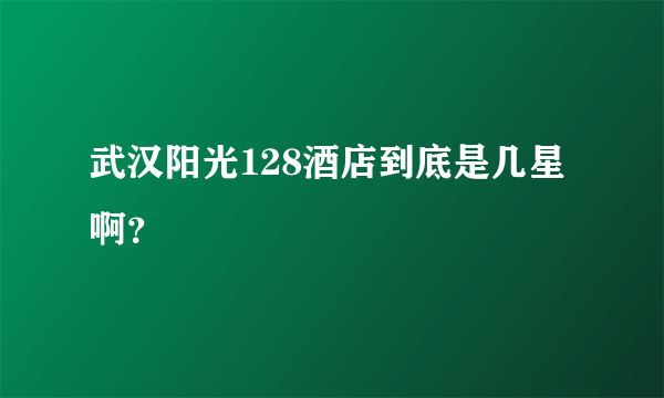 武汉阳光128酒店到底是几星啊？