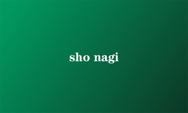 sho nagi