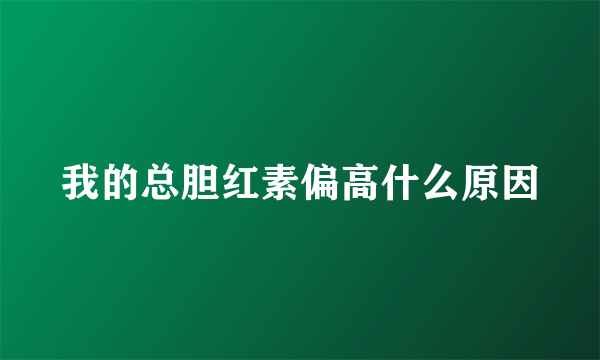 我的总胆红素偏高什么原因